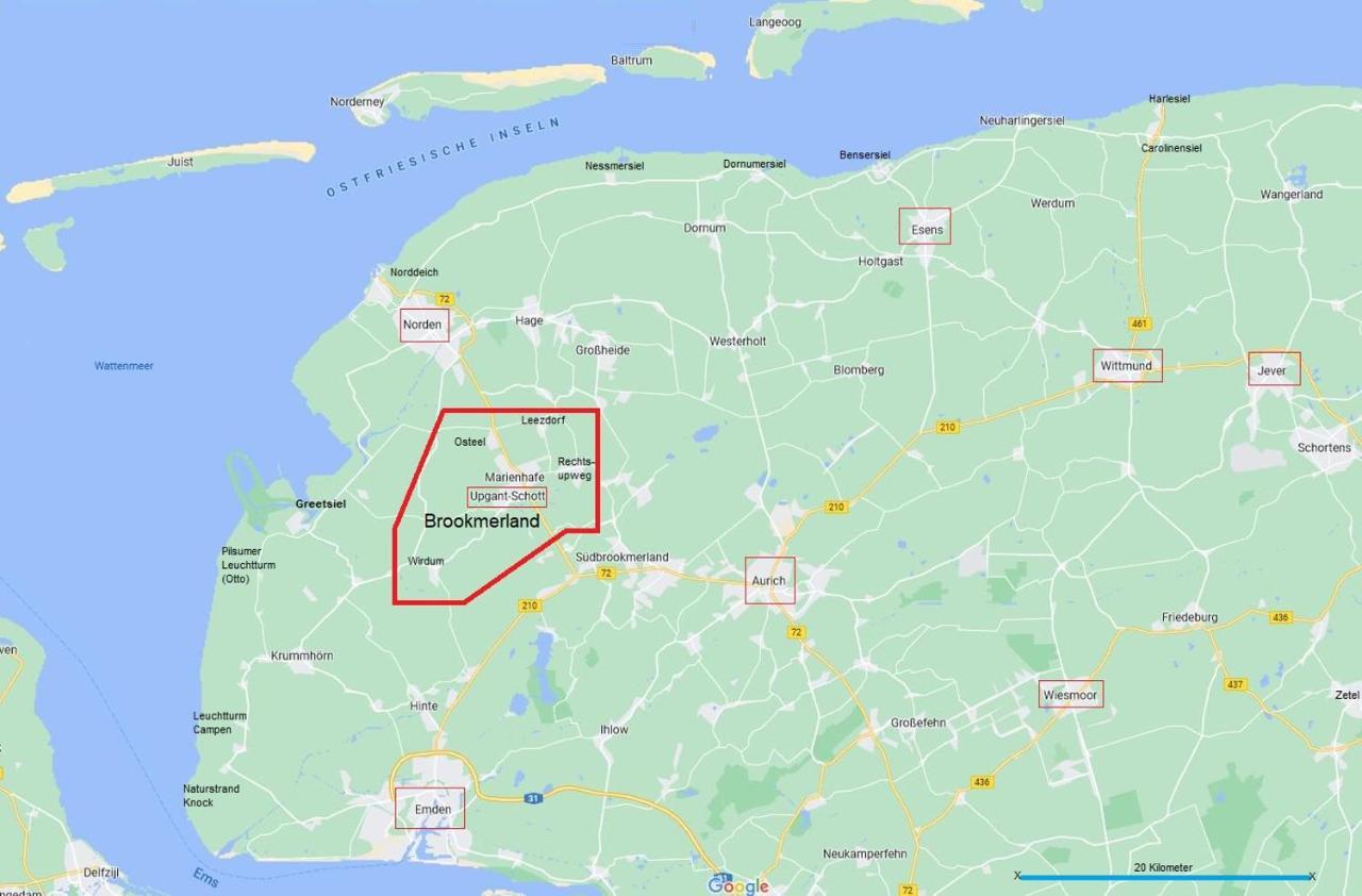 Ostfriesland Apartements -Fewo- Upgant-Schott Bagian luar foto